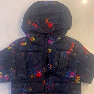 Gap Kids size small floral jacket with hood. Like new.